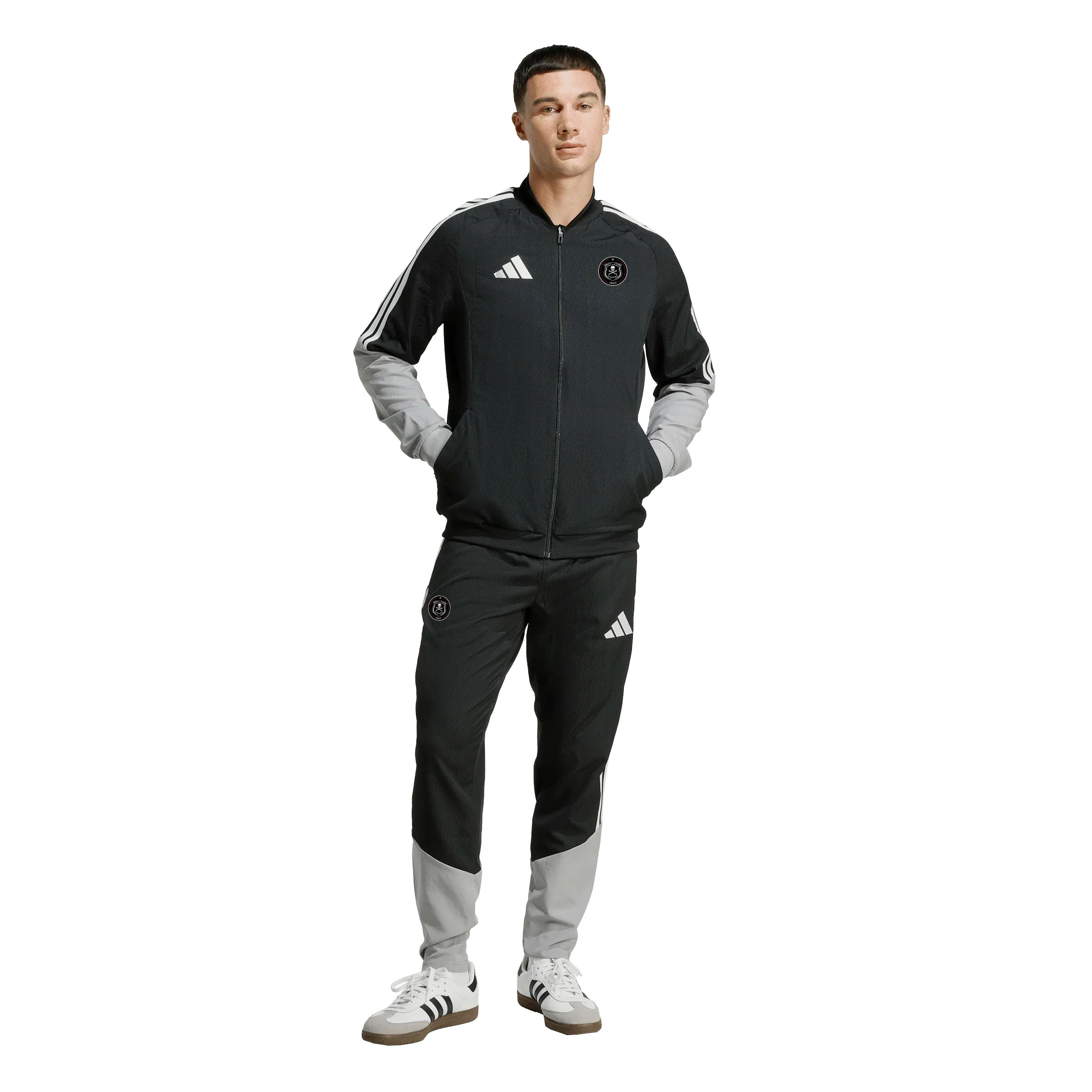 Orlando Pirates Adidas Tiro 26 Competition Presentation Pants Black Light Onix White