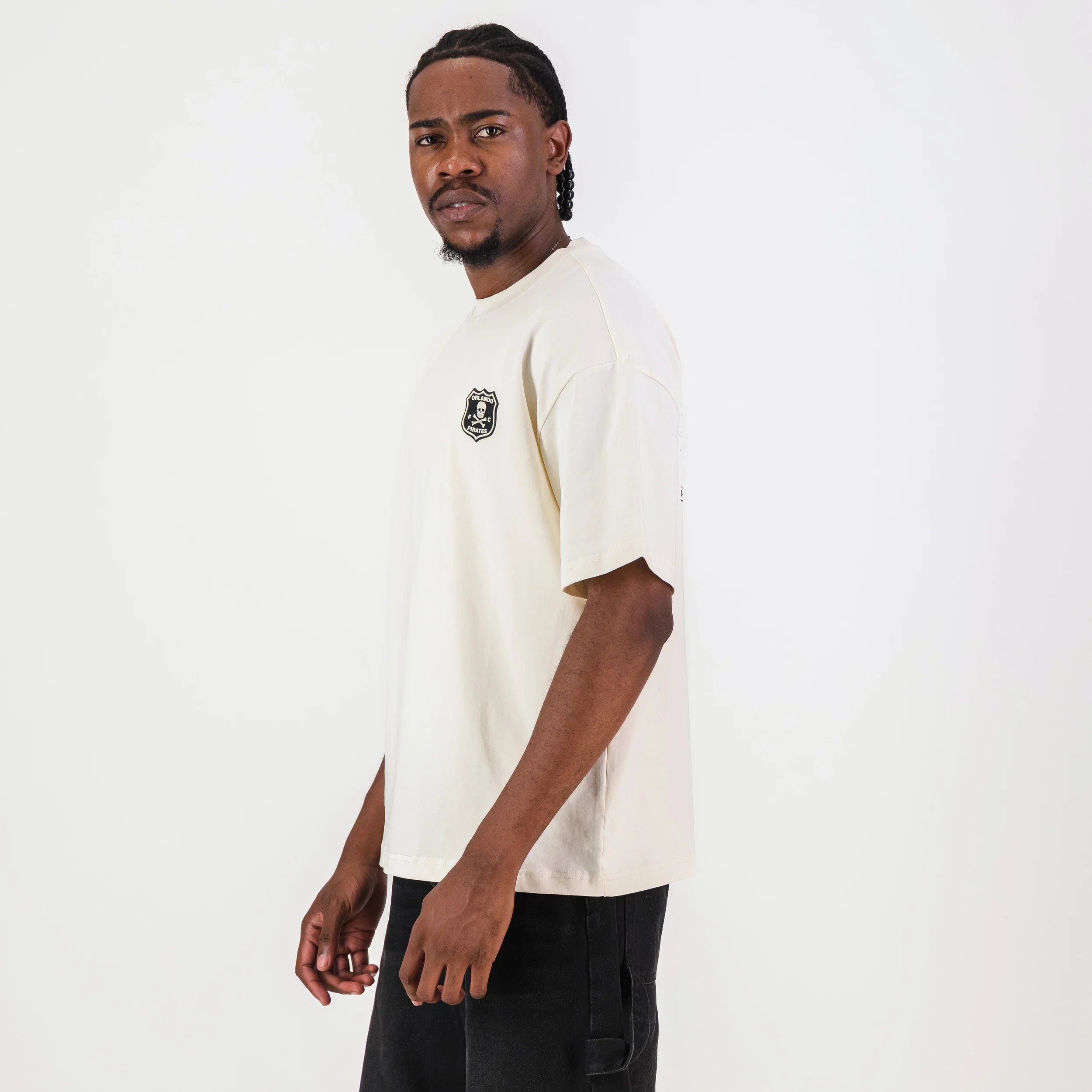 Orlando Pirates Quirky Boxy Tee-Ivory