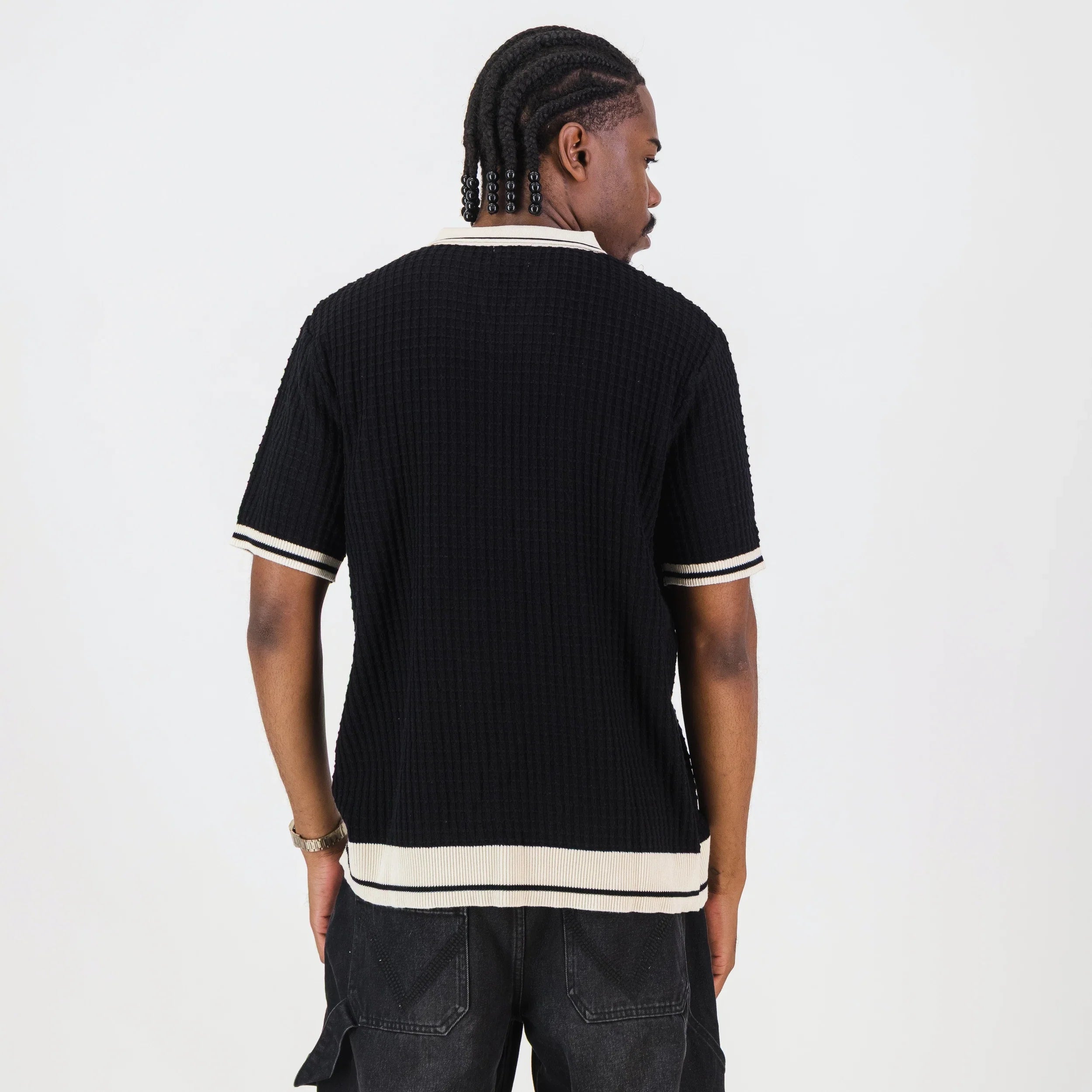 Orlando Pirates Basket Weave SS Knit Jersey-Black