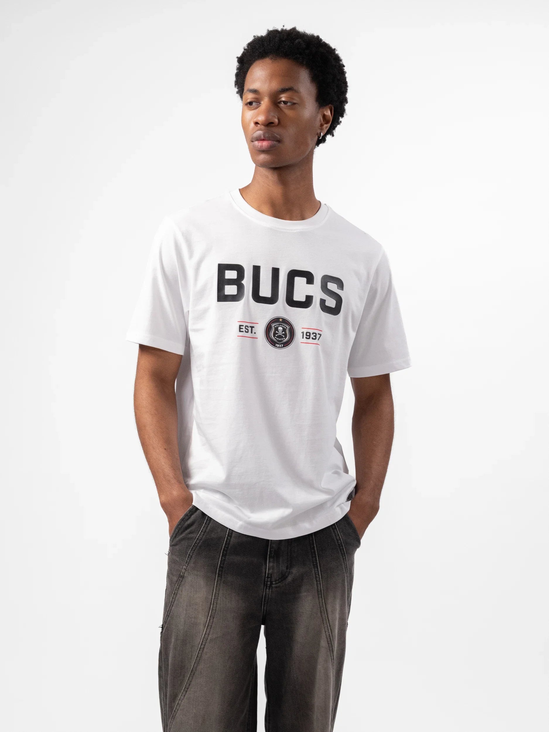 Orlando Pirates Bucs Crew Tee White