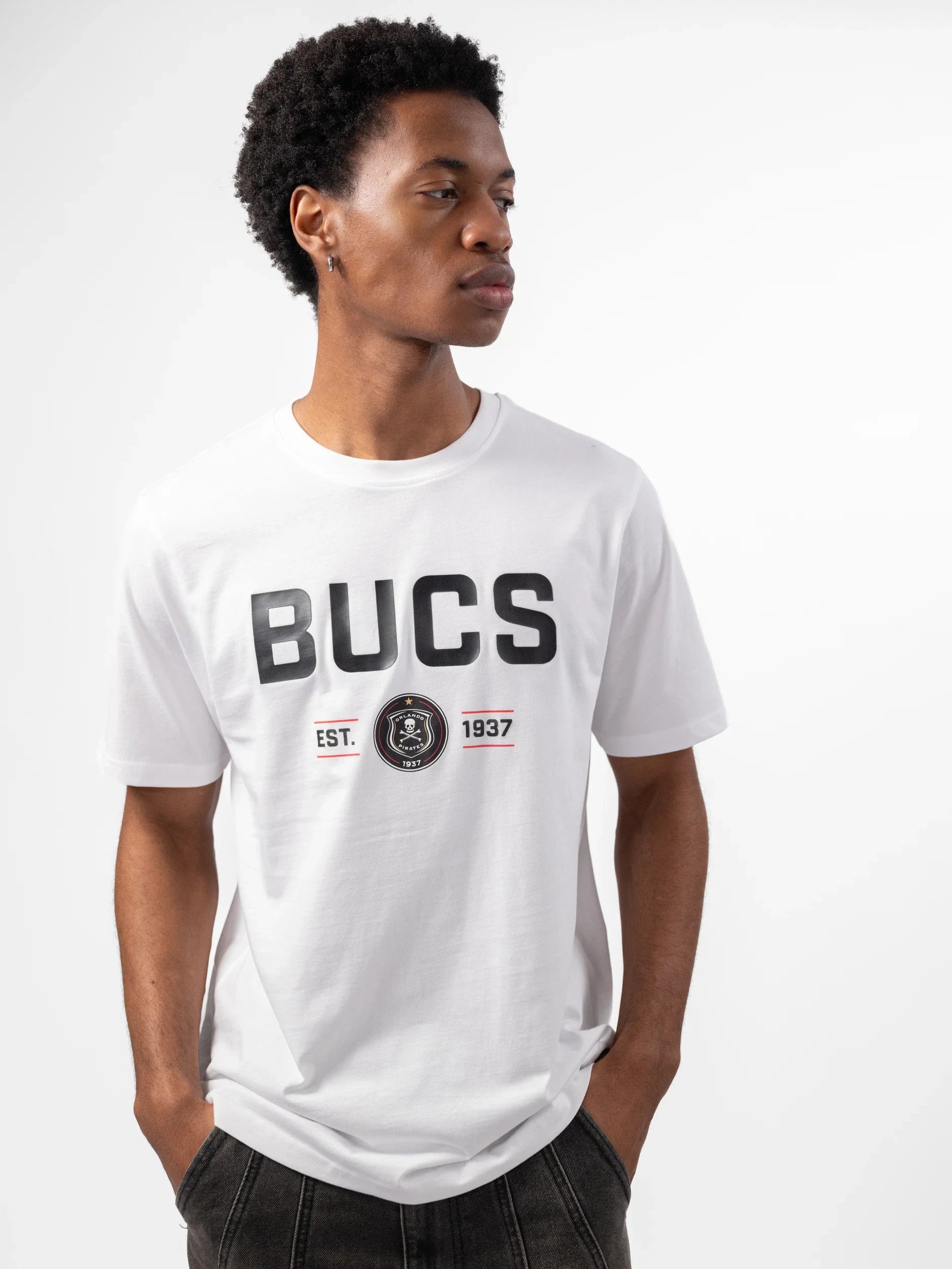 Orlando Pirates Bucs Crew Tee White