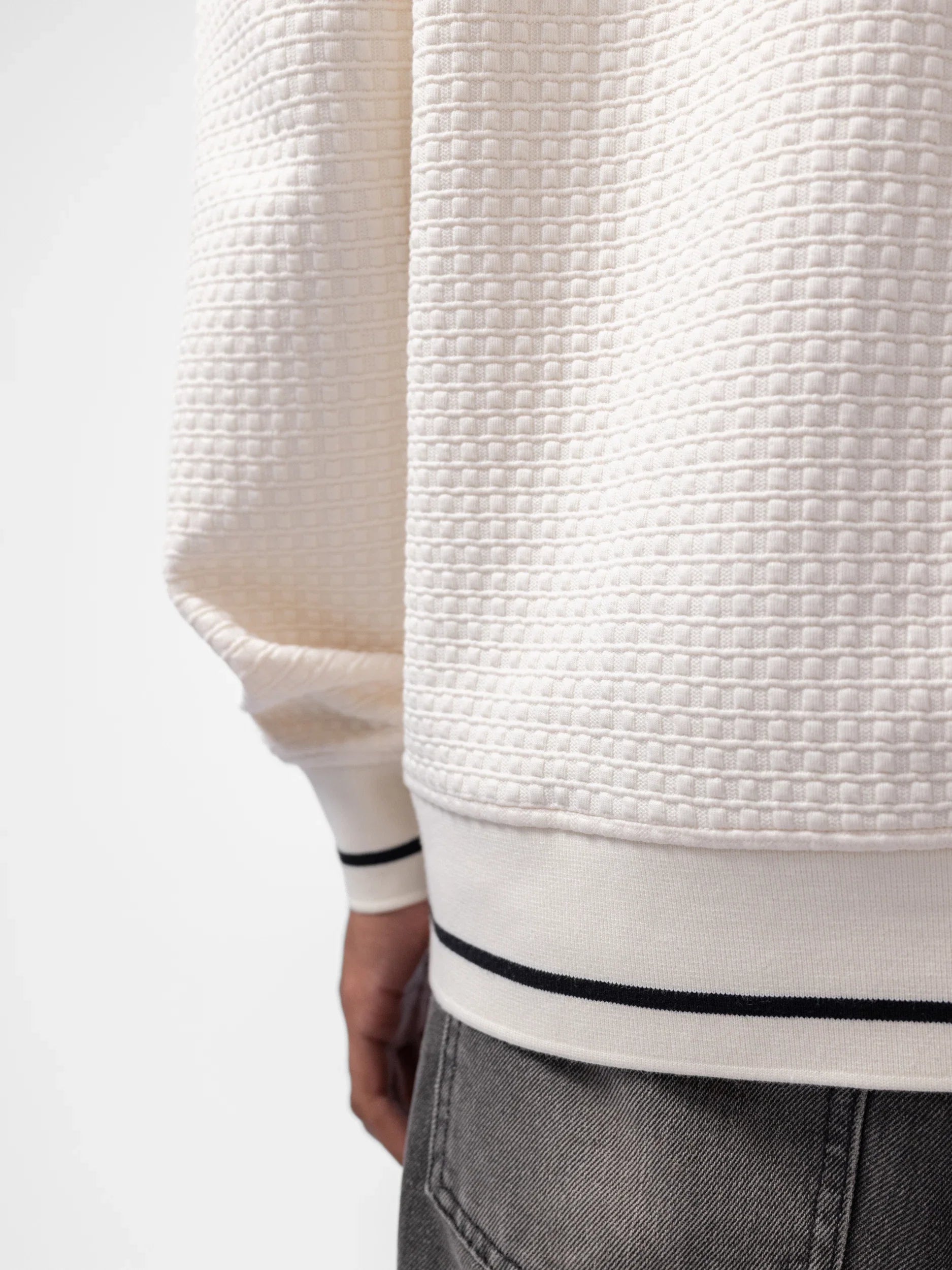 Orlando Pirates V-neck Waffle Sweatshirt White