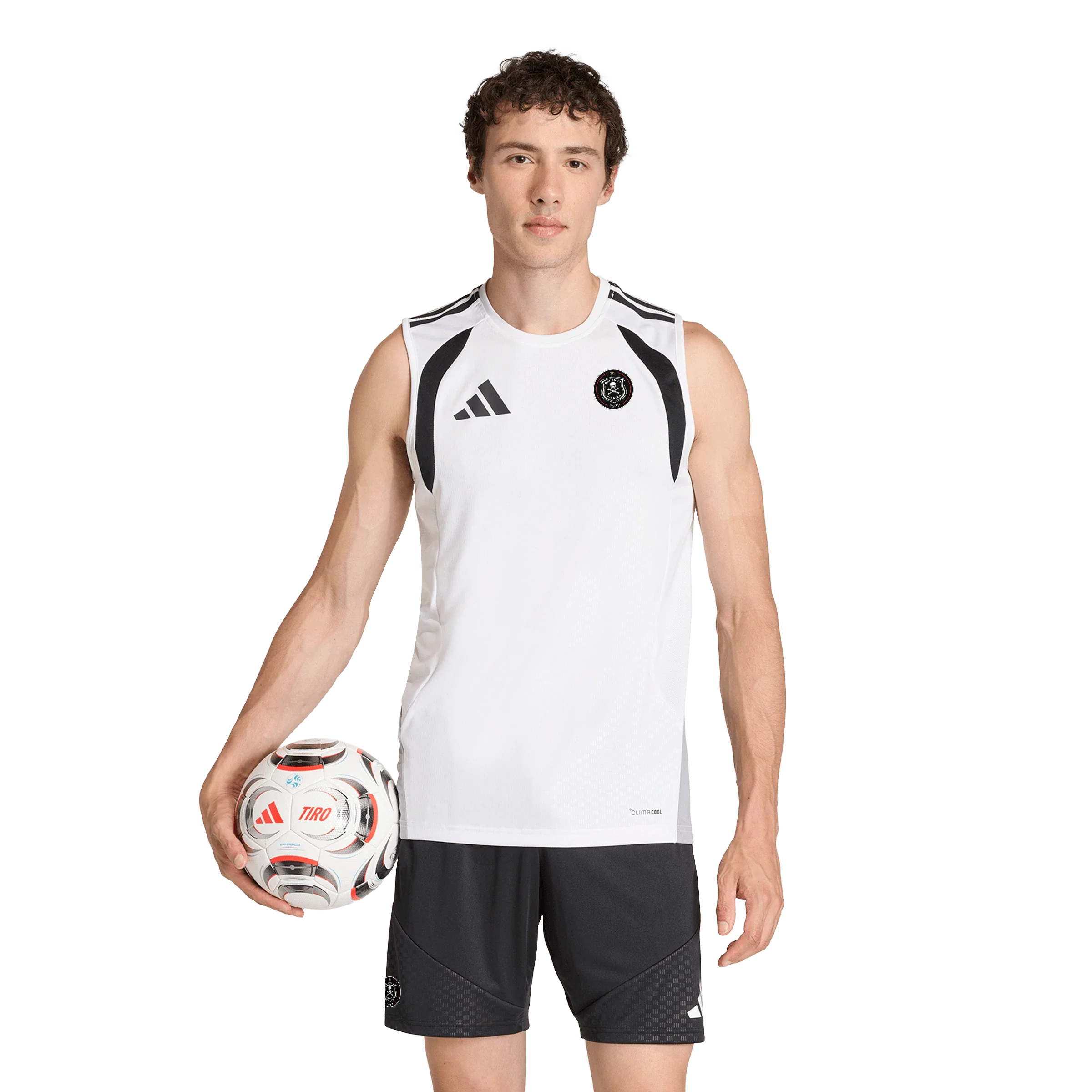 Orlando Pirates Adidas Tiro 26 Competition Sleeveless Jersey White Black