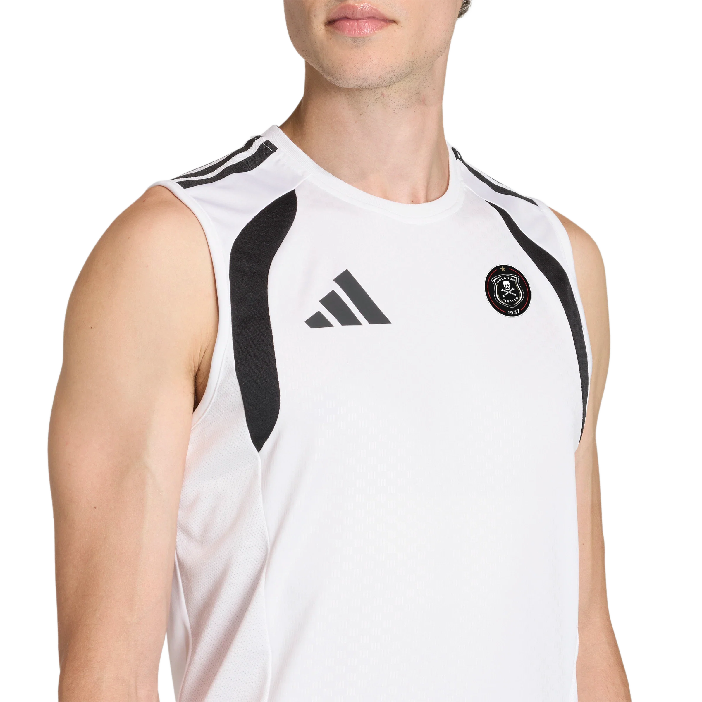 Orlando Pirates Adidas Tiro 26 Competition Sleeveless Jersey White Black