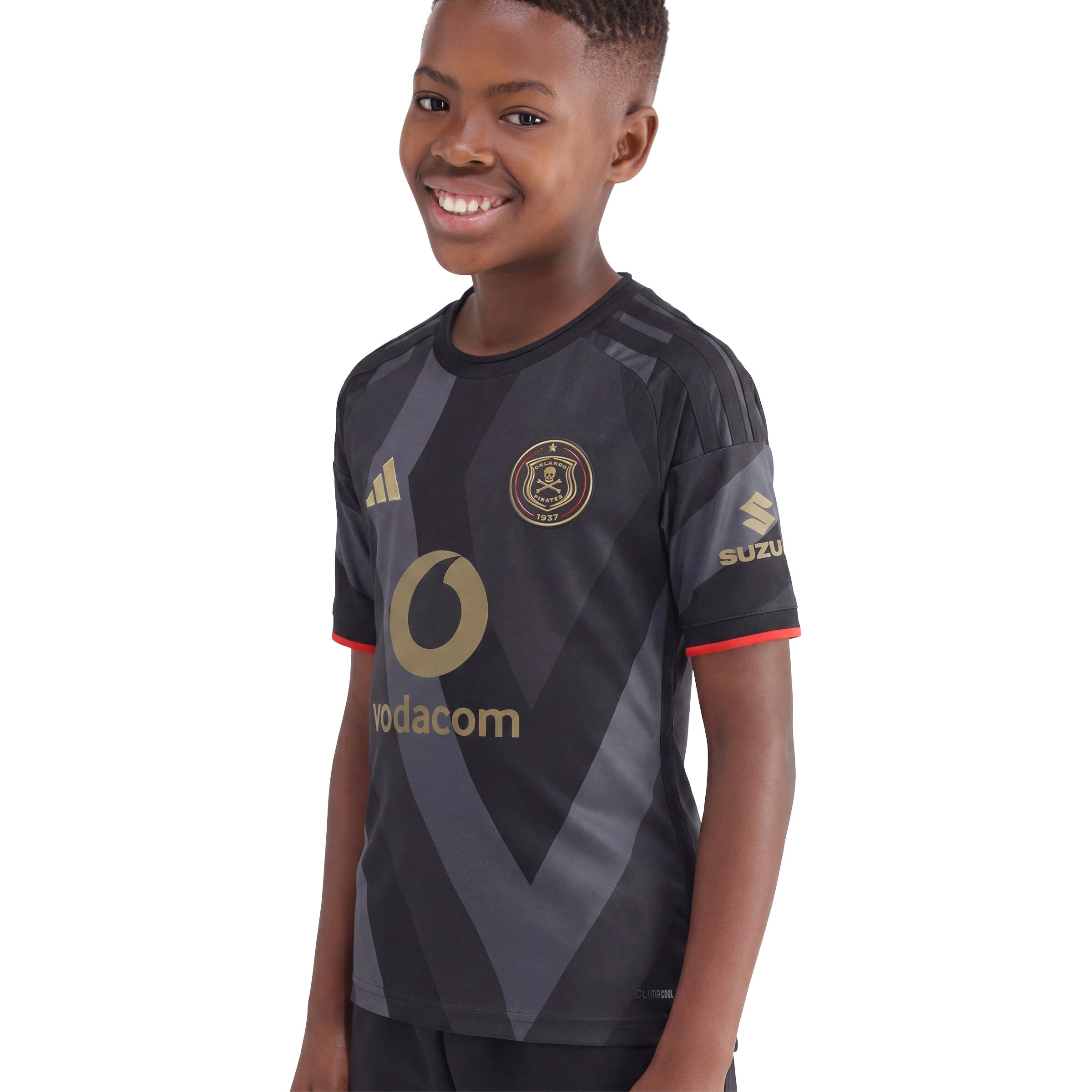 Orlando Pirates Adidas Youth Home Jersey Black