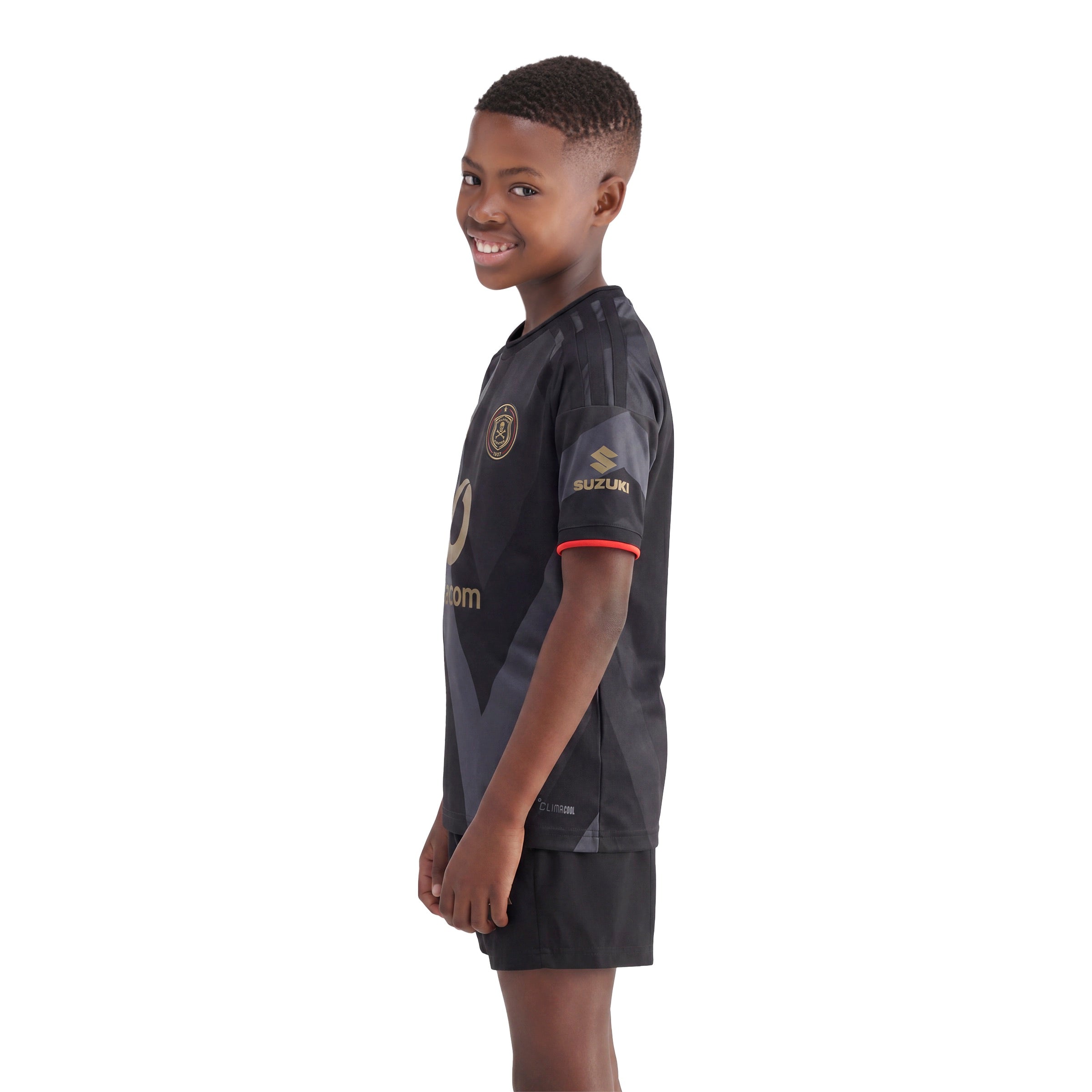 Orlando Pirates Adidas Youth Home Jersey Black