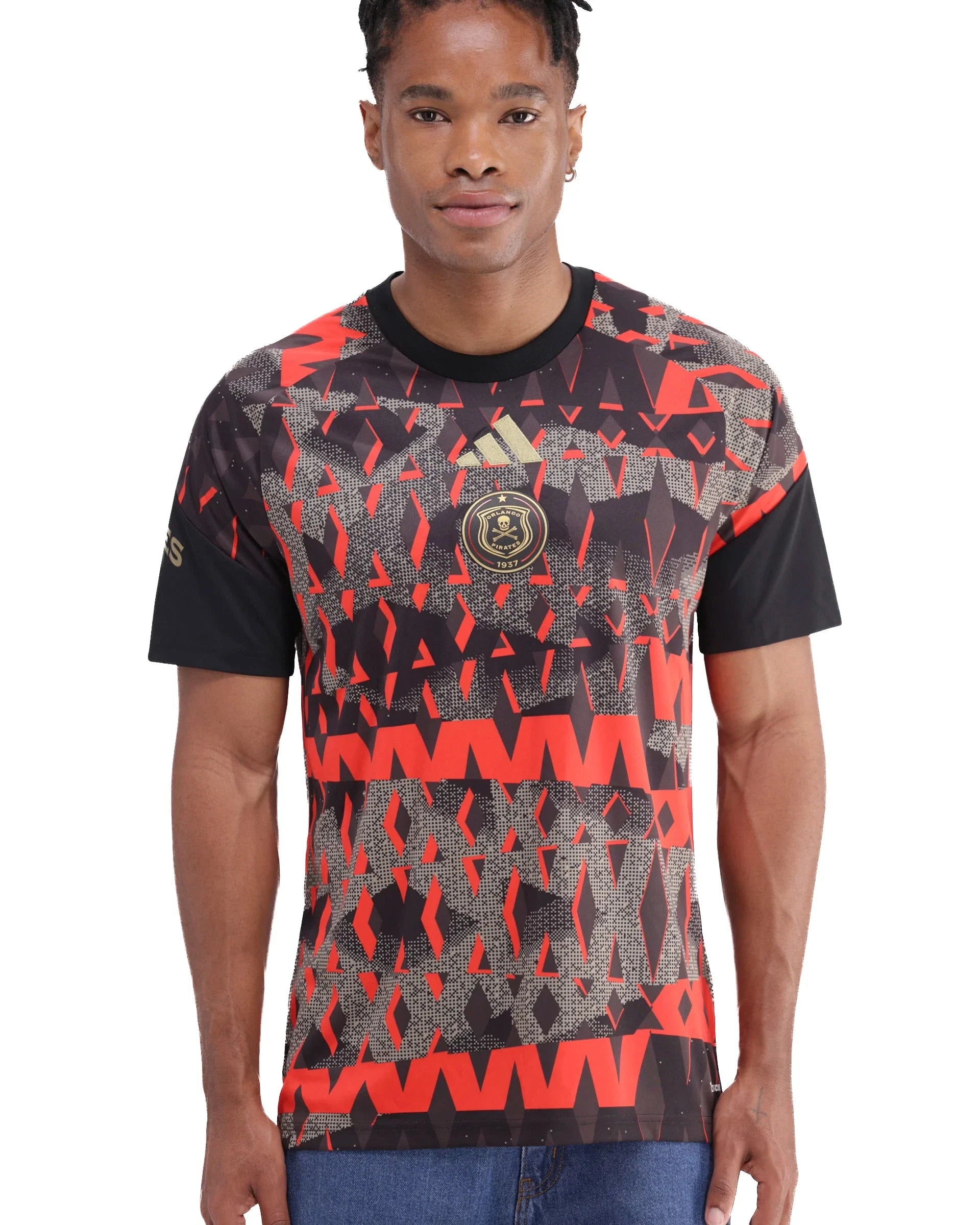 Orlando Pirates Adidas Pre-Match Shirt Black Multi