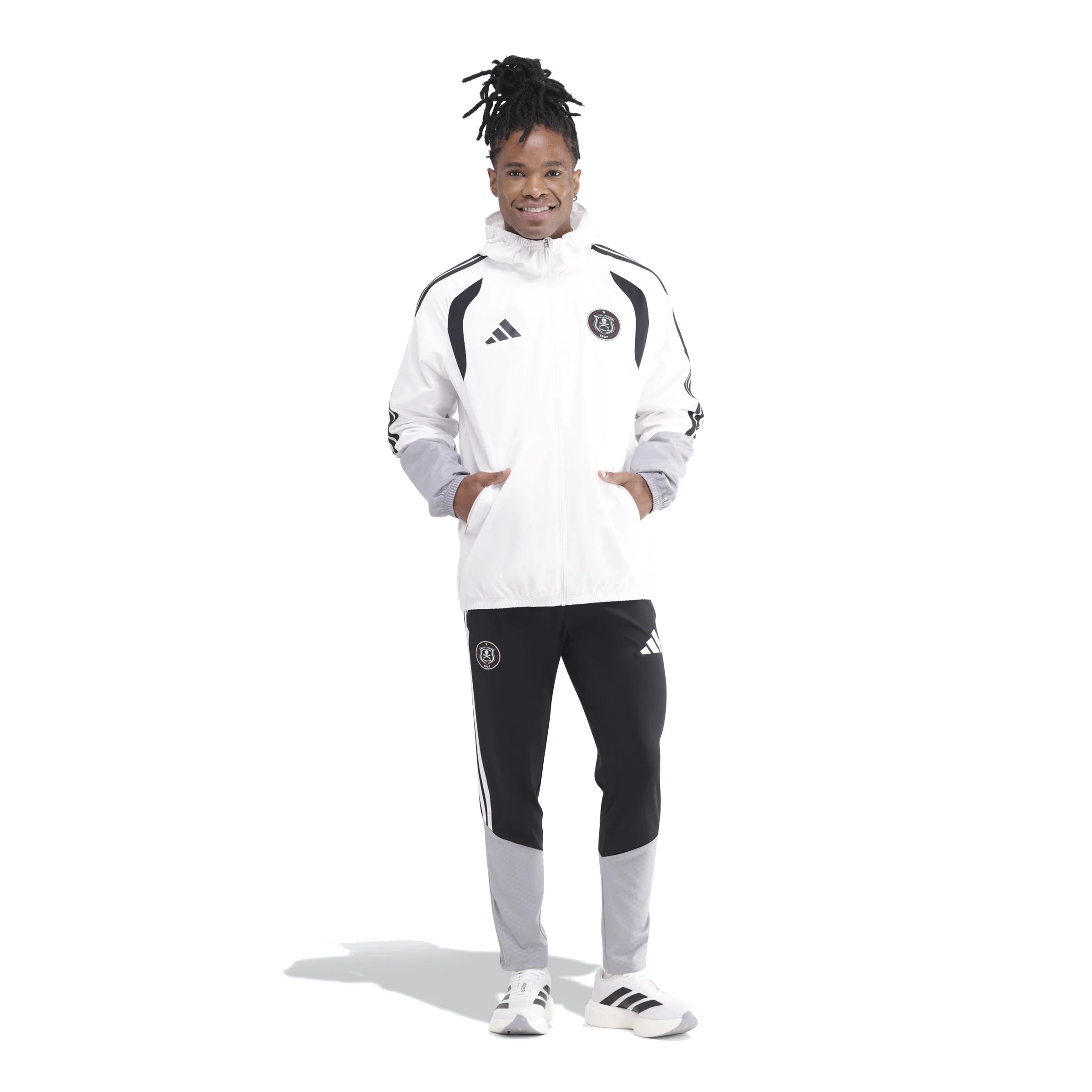 Orlando Pirates Adidas Tiro 26 Competition All-Weather Jacket White Light Onix Black