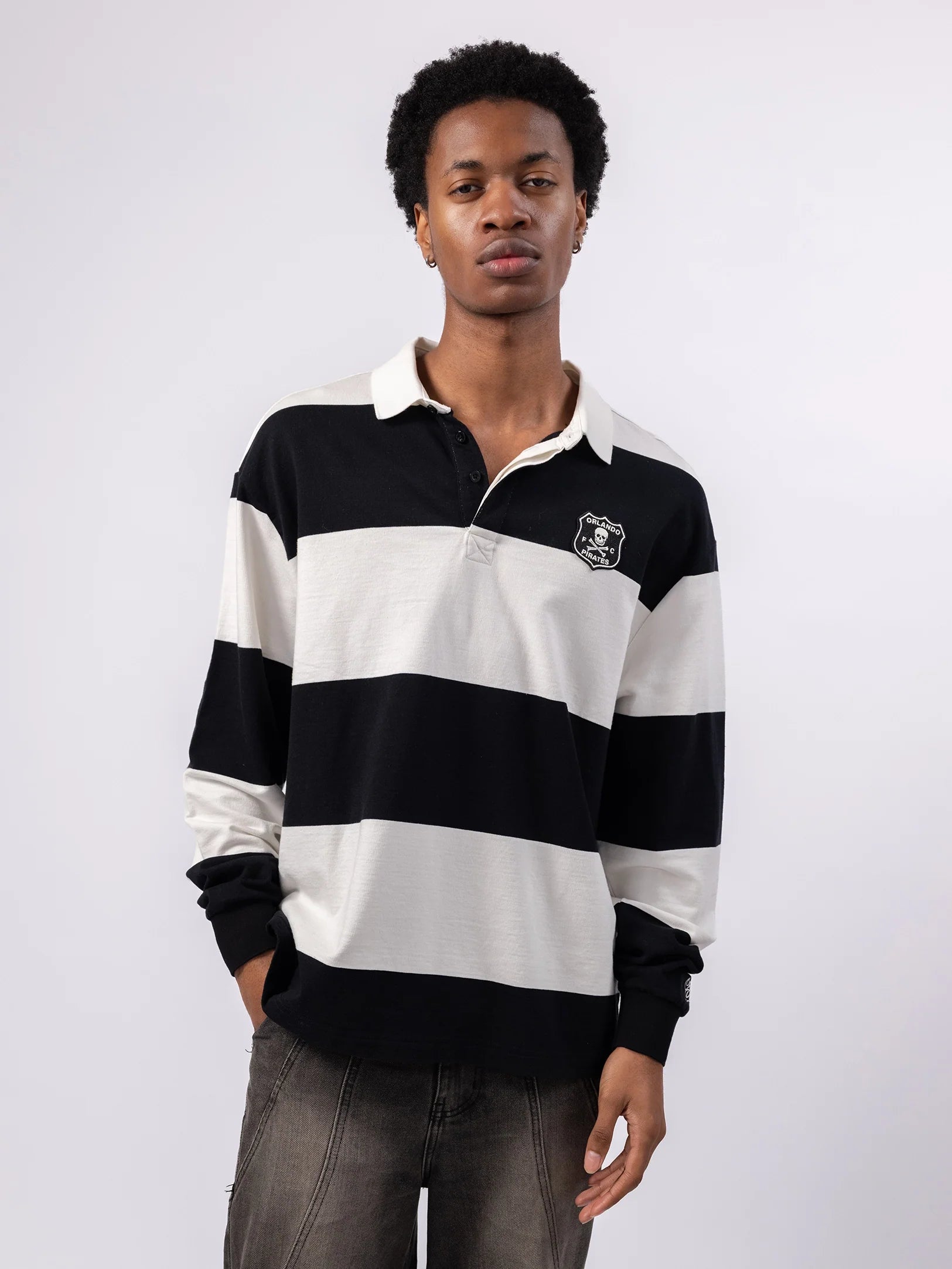 Orlando Pirates Relaxed Rugby Jersey Black