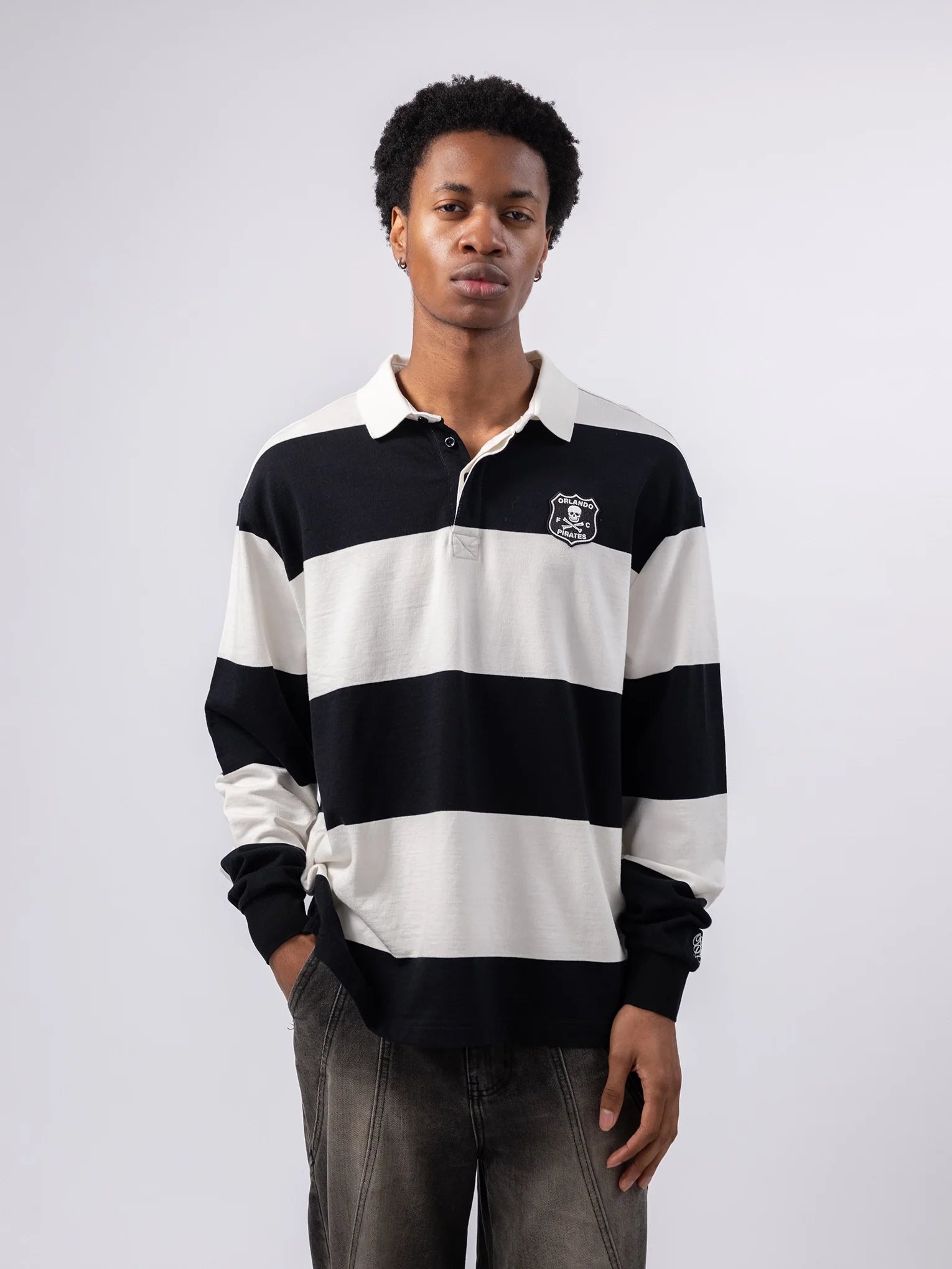 Orlando Pirates Relaxed Rugby Jersey Black