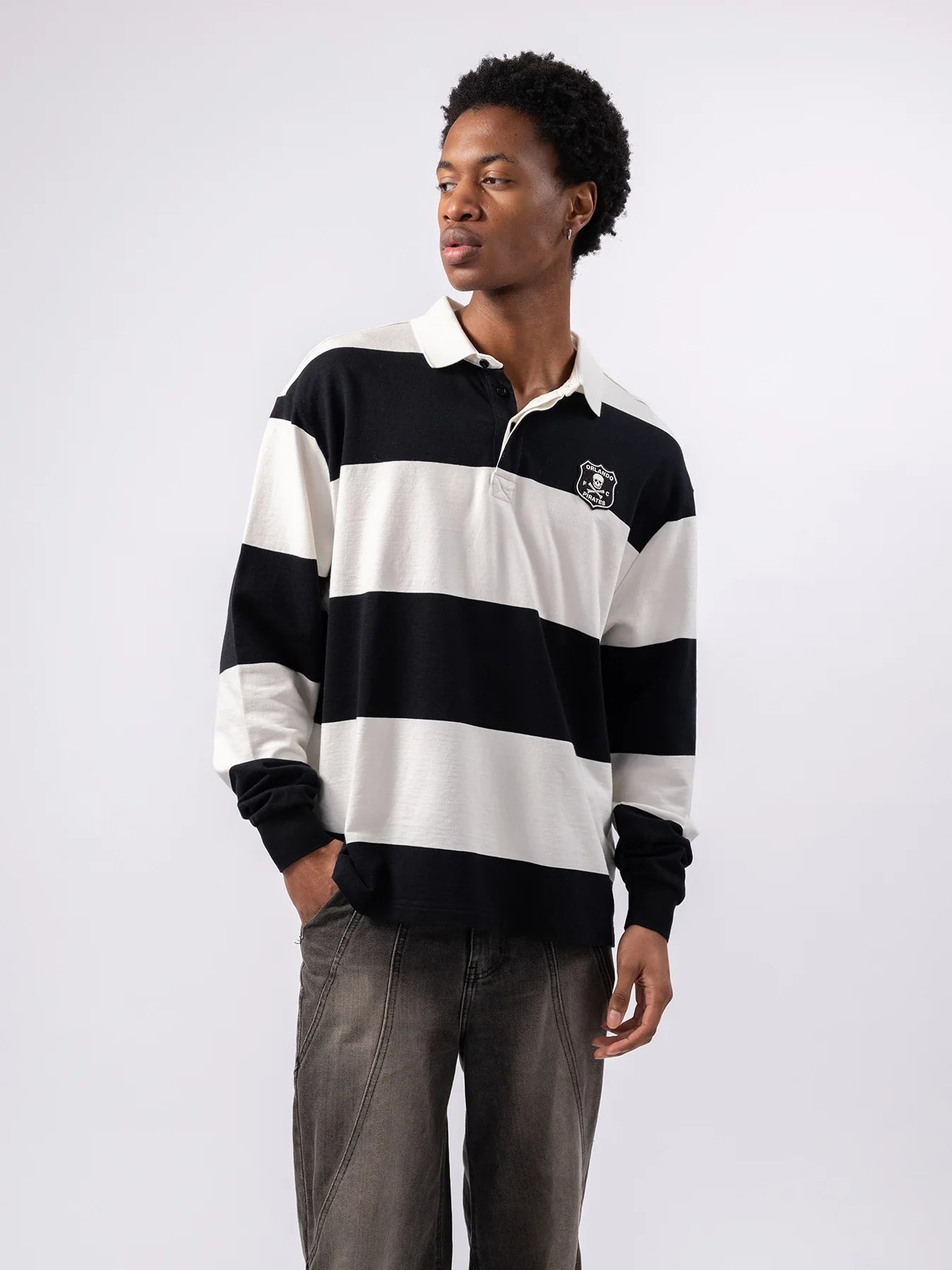 Orlando Pirates Relaxed Rugby Jersey Black
