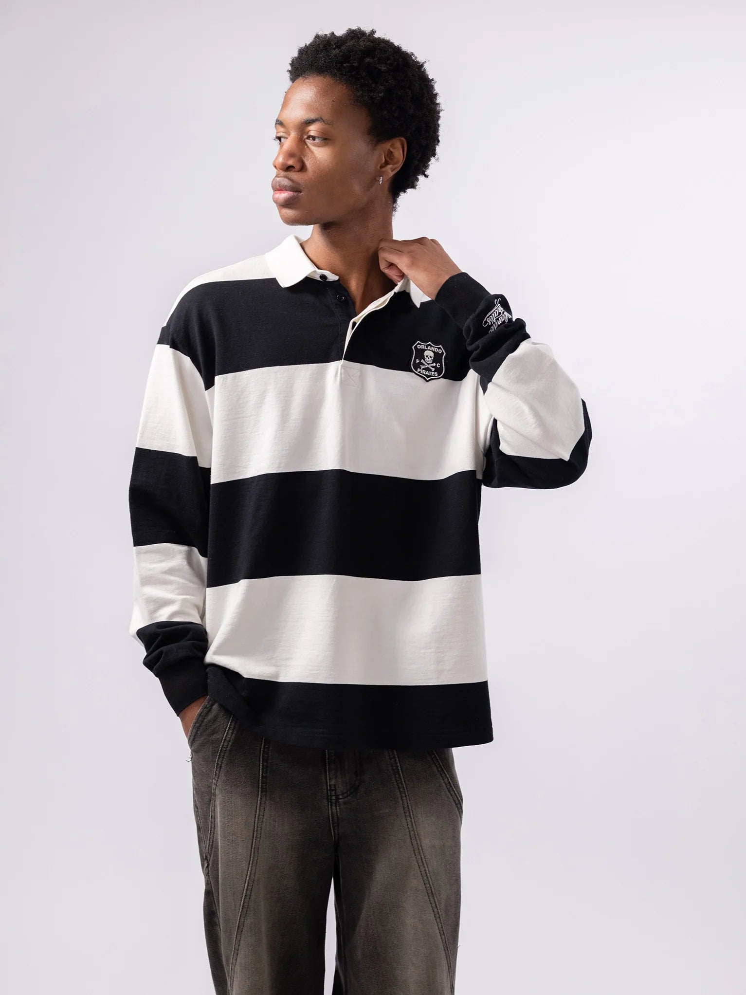 Orlando Pirates Relaxed Rugby Jersey Black