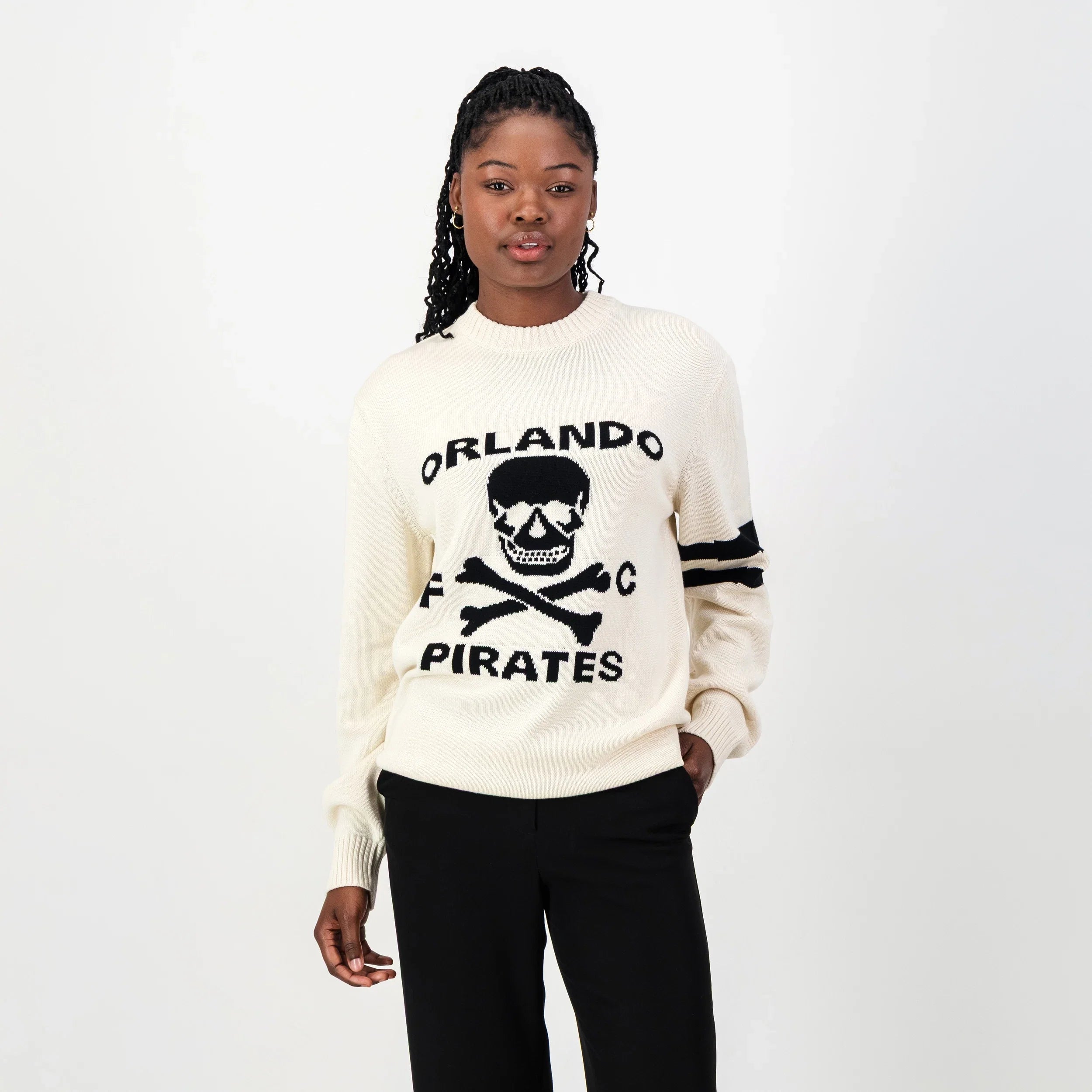 Orlando Pirates Xbone Crew Knit LS Jersey-Ivory