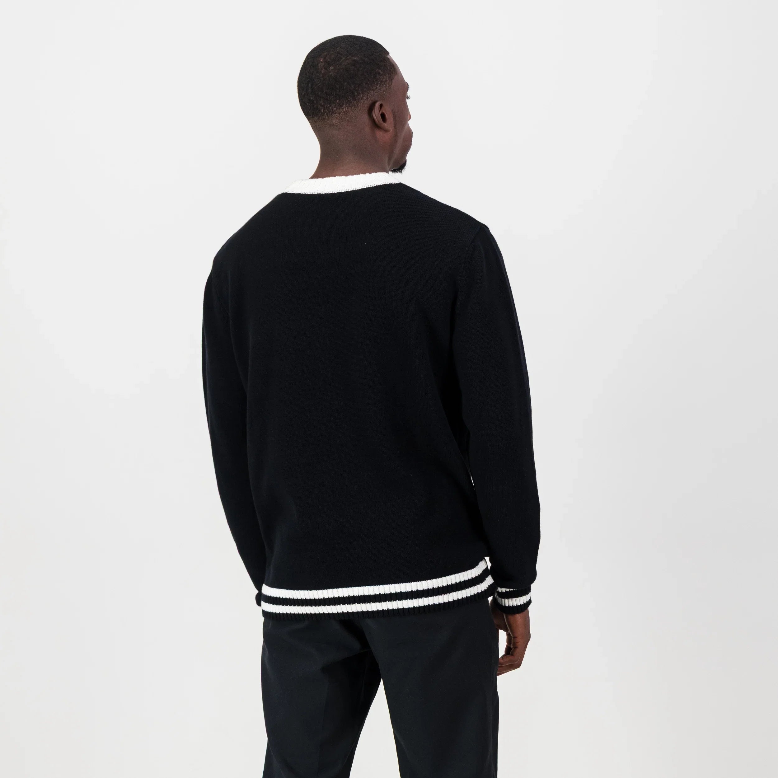 Orlando Pirates Tipped Crew Knit LS Jersey- Black