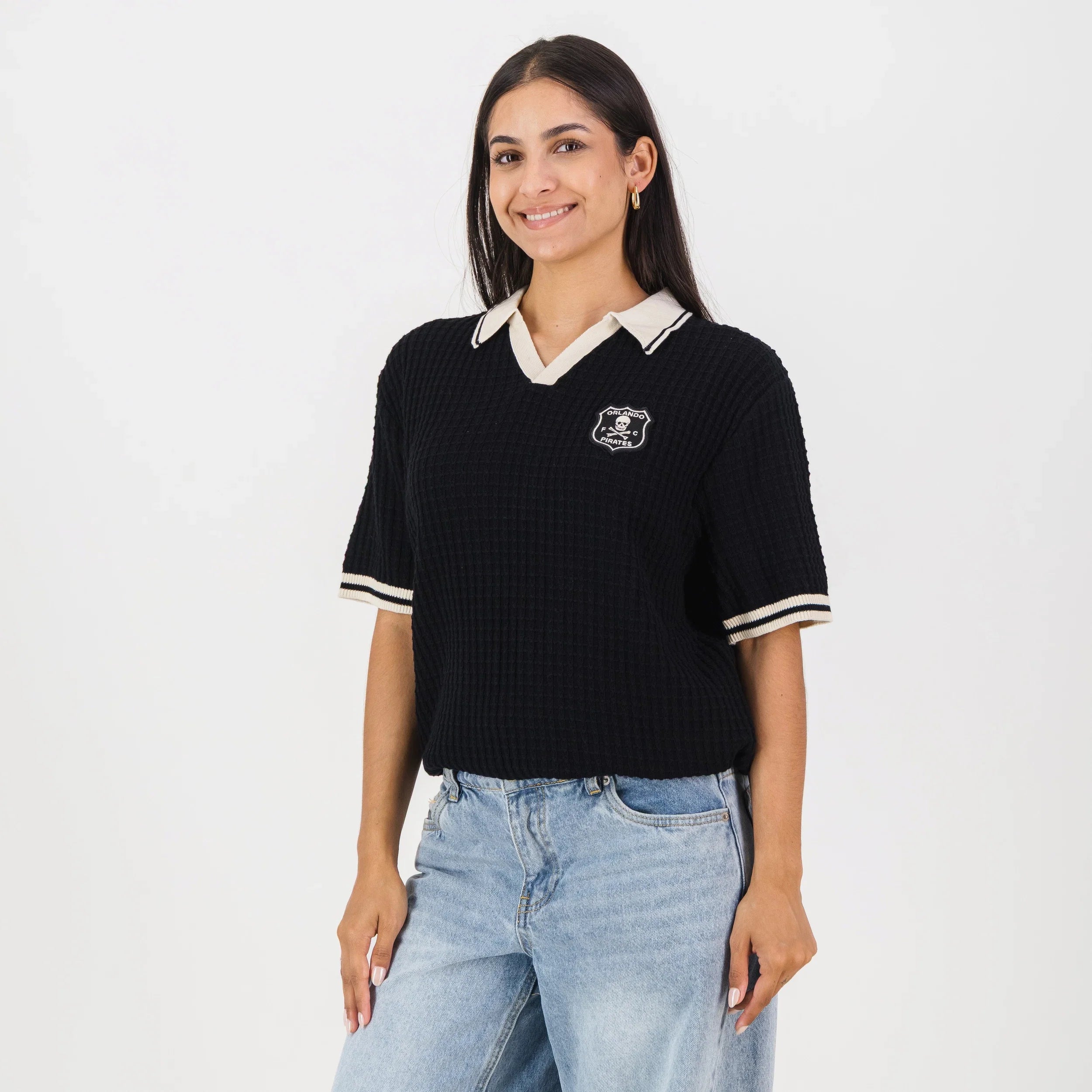 Orlando Pirates Basket Weave SS Knit Jersey-Black
