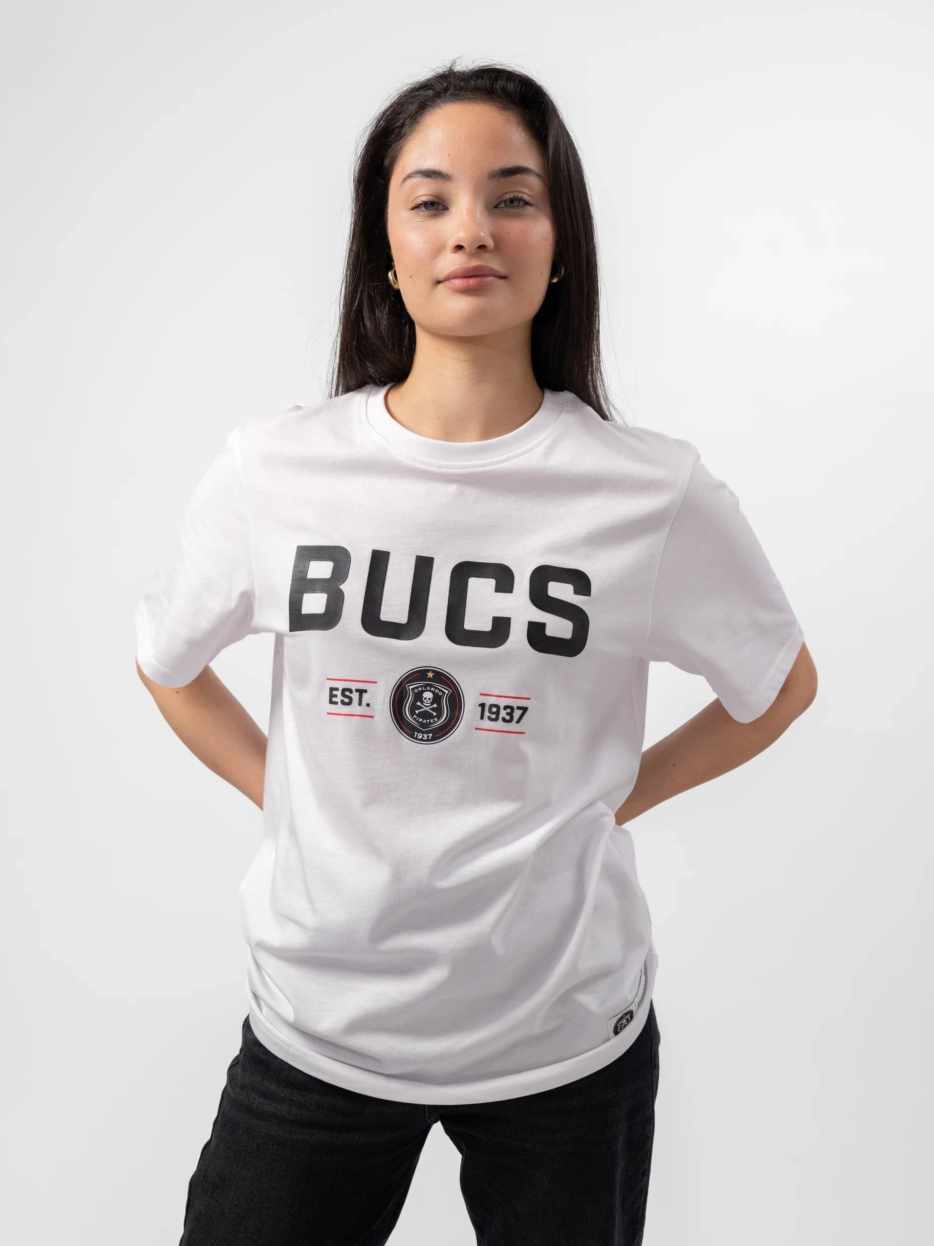 Orlando Pirates Bucs Crew Tee White