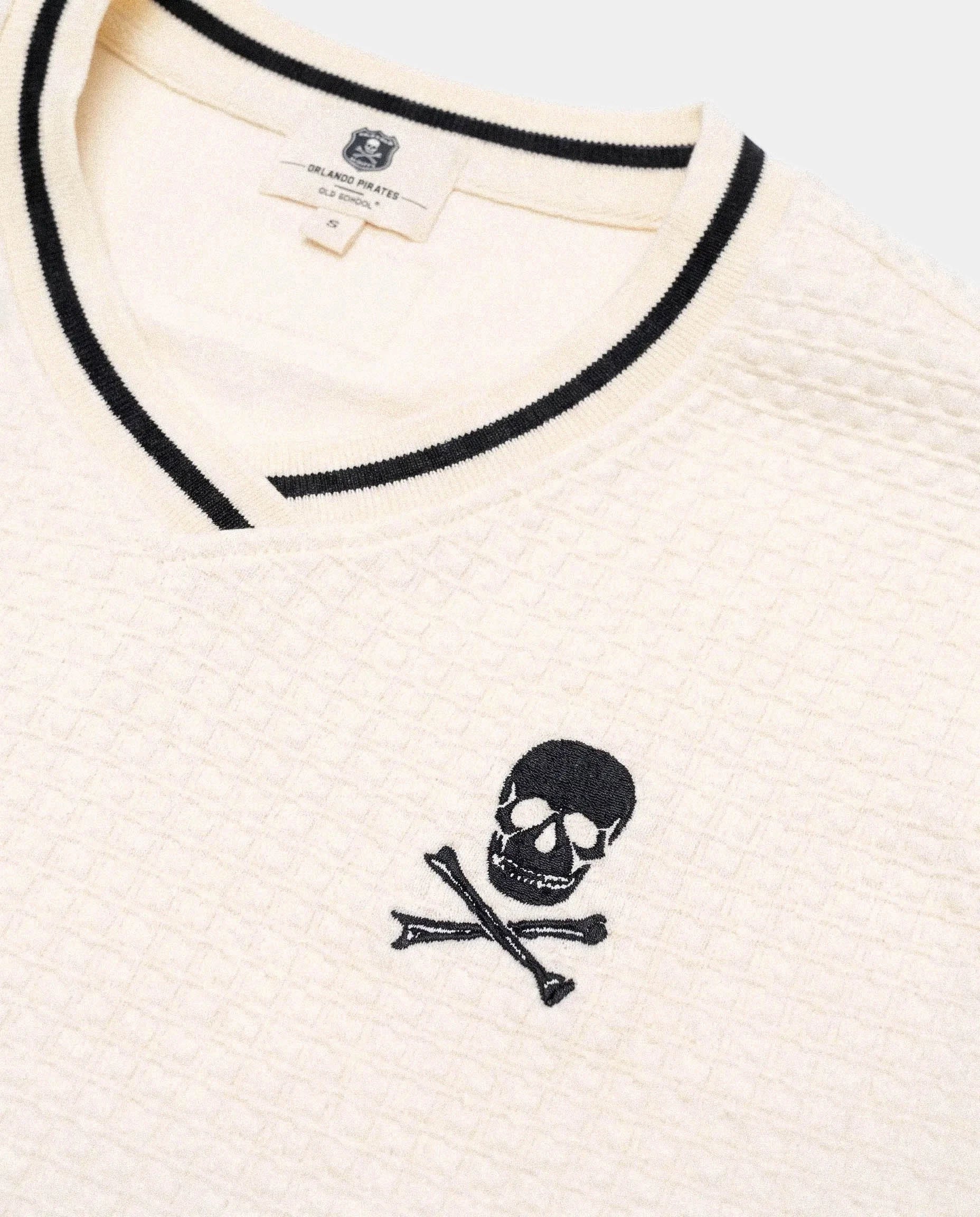 Orlando Pirates V-neck Waffle Sweatshirt White