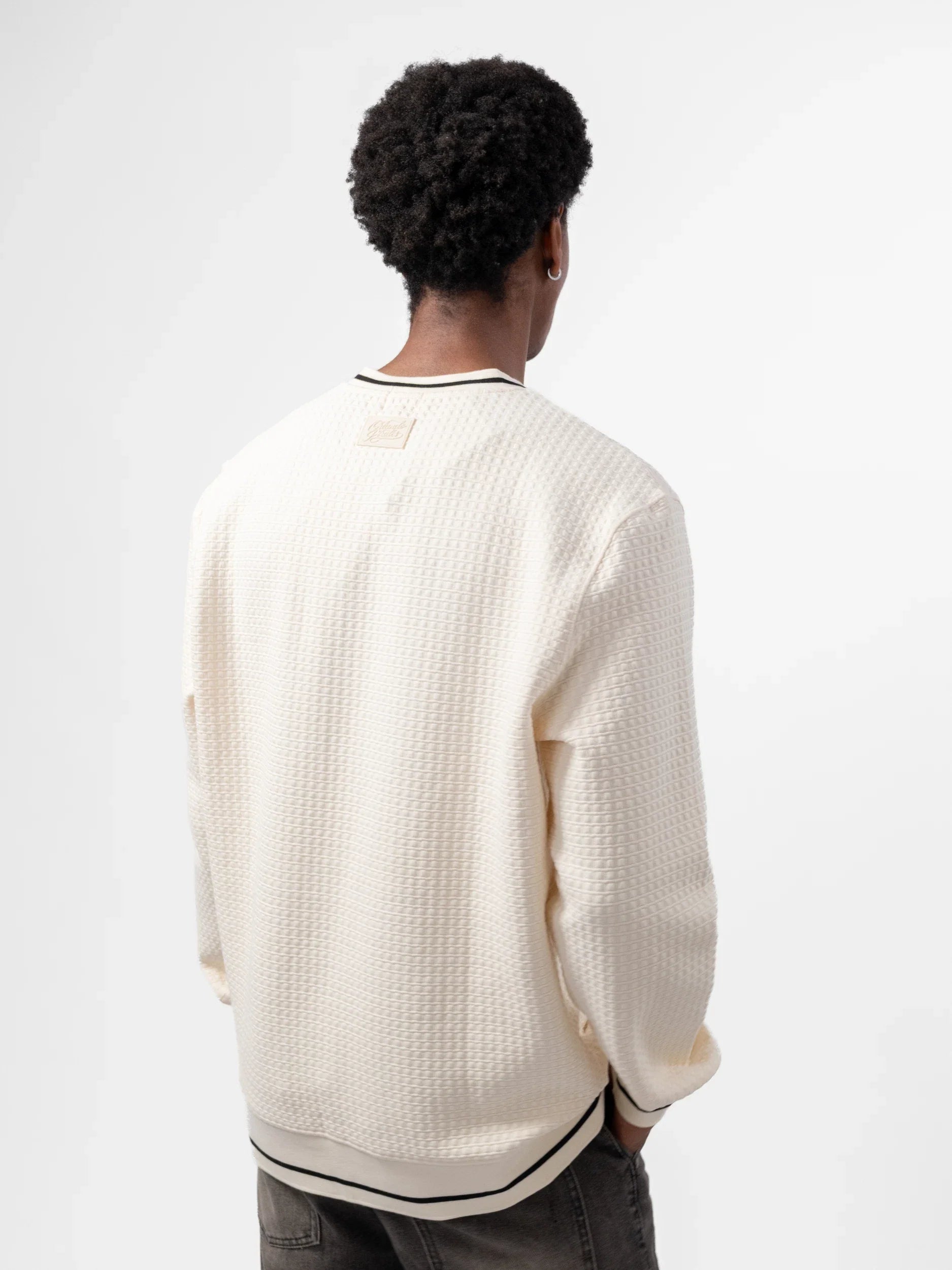 Orlando Pirates V-neck Waffle Sweatshirt White