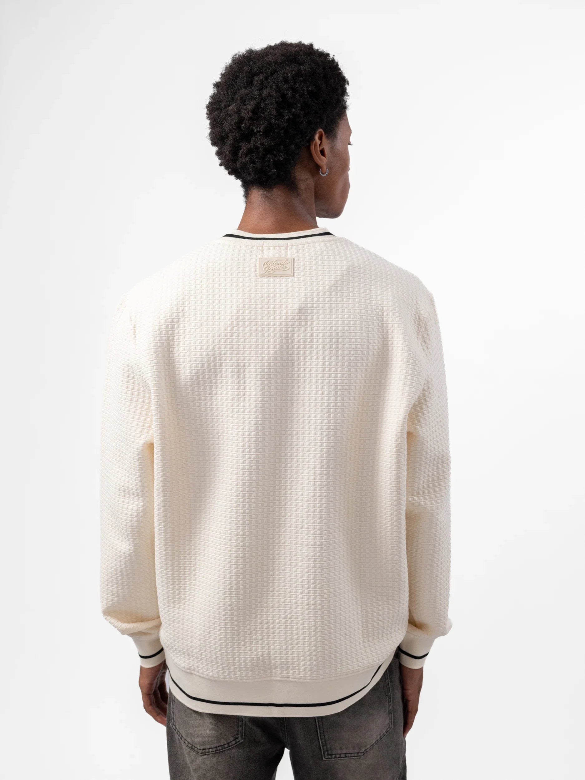 Orlando Pirates V-neck Waffle Sweatshirt White